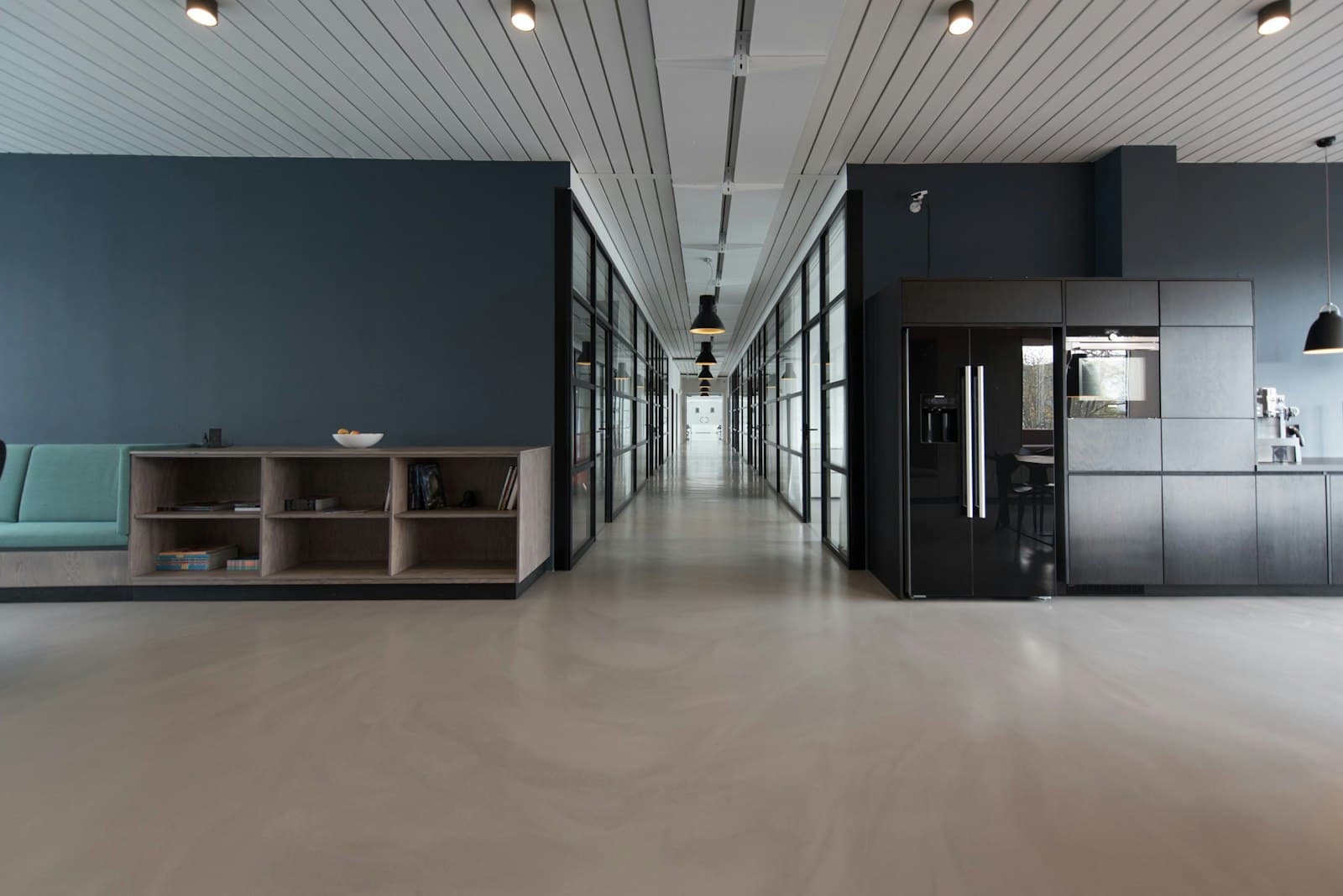 Modern open office with natural light